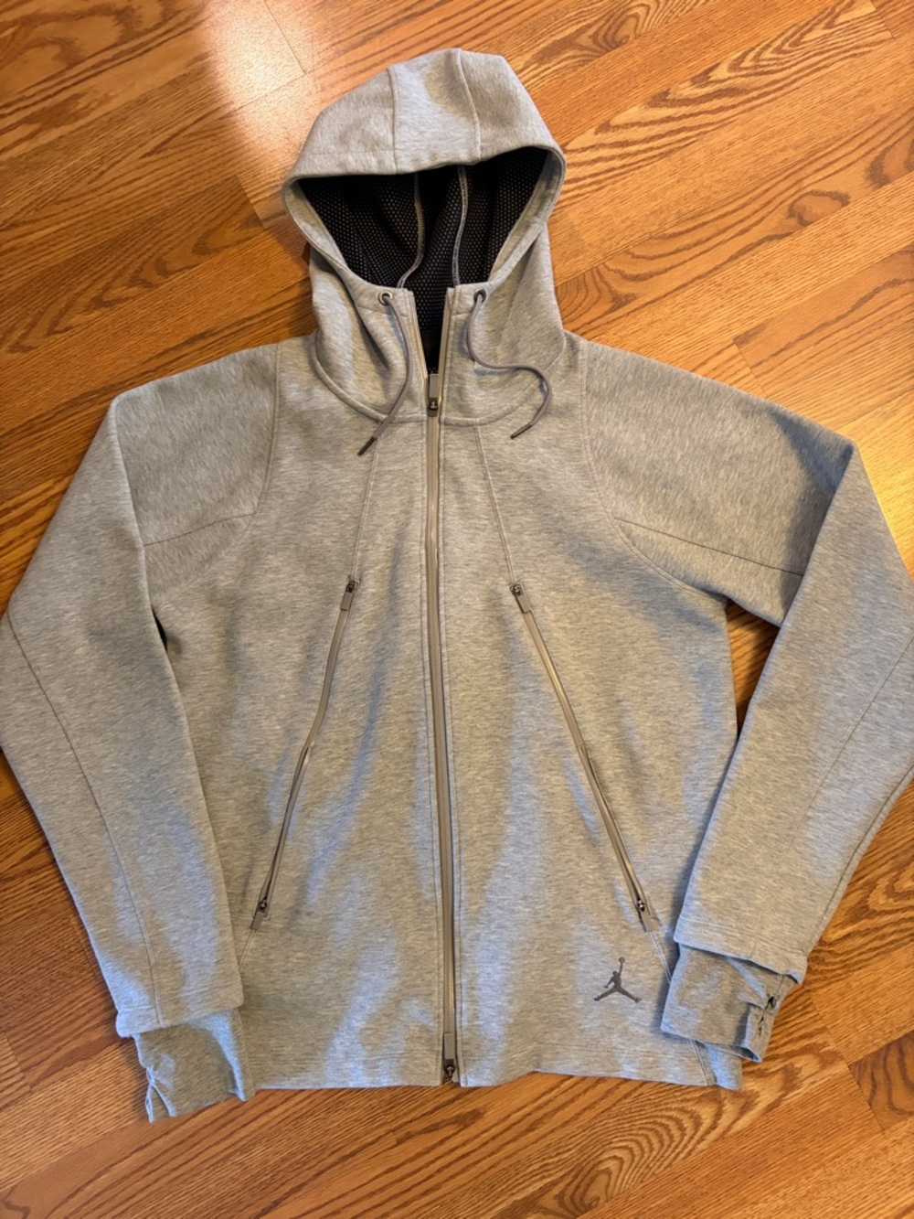 Jordan Men's Light Gray Full-Zip Hooded Sweatshirt